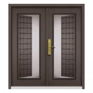 T-W9-90紳風門中門-3(皮雕+清玻)